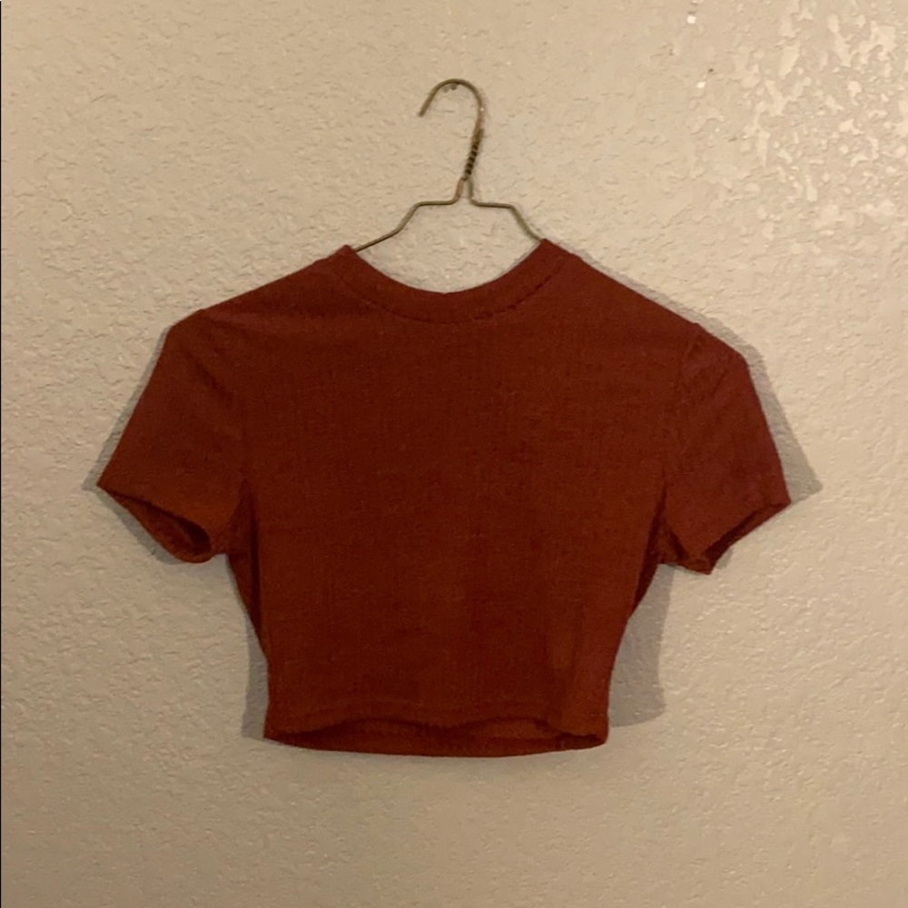 SHEIN brown crop top